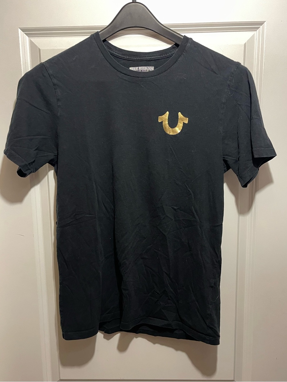 True Religion Solid gold buddha tee size small